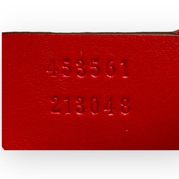 Logo Chain Shoulder Bag Apollo GG Handbag Tote Bag Red Leather New - Picture 8 of 10